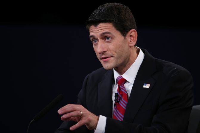Ryan speaks during the debate.