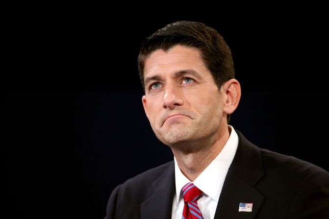 Rep. Paul Ryan listens closely during the debate.