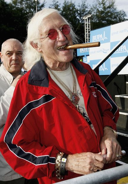 Days before his 80th birthday in 2006, Savile prepares for the Great North Run in Newcastle, northern England. 