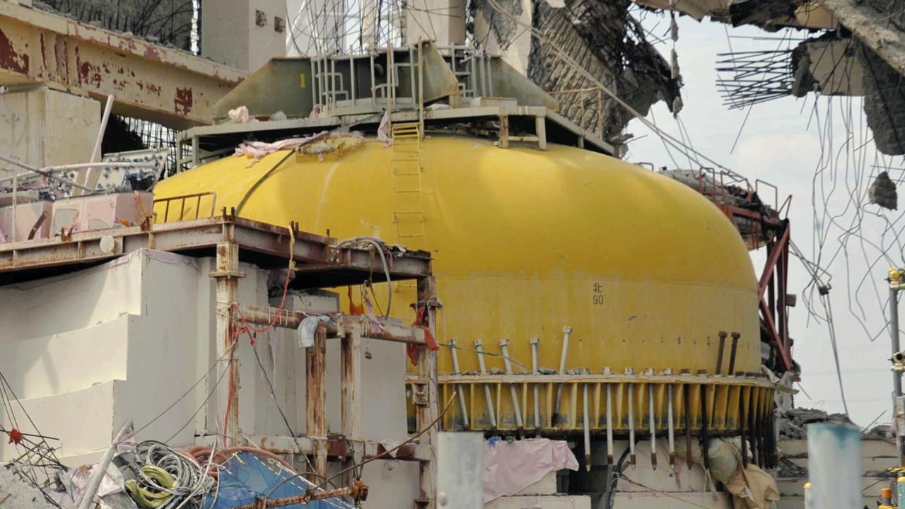 The now destroyed No. 4 reactor building at TEPCO's Fukushima Daiichi nuclear power plant, pictured on May 26, 2012.