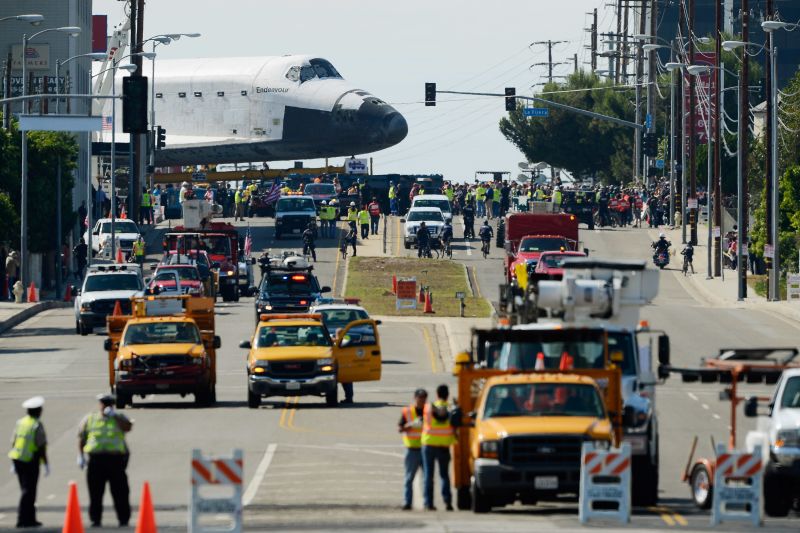 Space Shuttle Endeavour Rolls Into New Home As Crowds Cheer CNN   121013011055 20 Endeavour 1012 