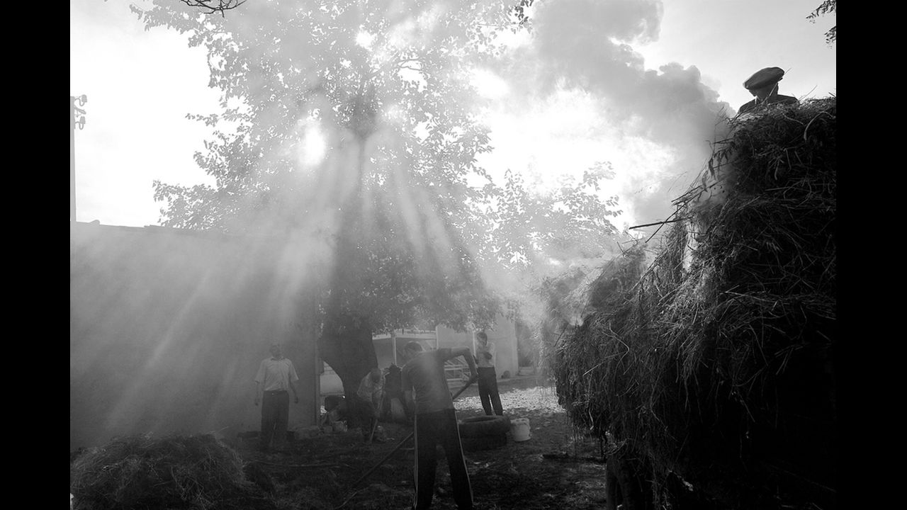 "The Fog of War" by Ilkin Huseynov of Azerbaijan. "A long period of conflict in the mountainous region of Nagorno-Karabakh has led to the displacement of hundreds of thousands of people. The photographer documented the lives of refugees living in border villages in Azerbaijan, where daily life still presents dangers. Trying to arrange access was difficult, and gave him the feeling he was entangled in a web of mistrust," according to the press release.