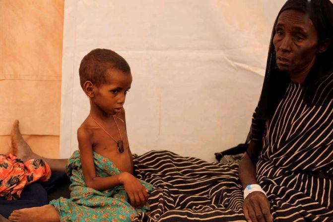 A Somalian woman and child at the Dadaab refugee camp in Kenya  in August 2011. Farrow is joining calls for urgent international action to help feed malnourished children.