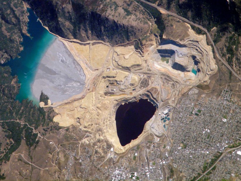 With its water dyed ruby-red from wickedly toxic chemicals left over from aggressive strip mining, the Berkeley Pit is the crowning jewel in the nation's largest contiguous Superfund site. Not so gross to look at, right? Brace yourself for the next photo.