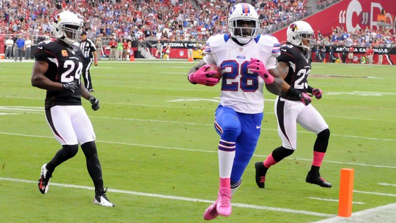 C.J. Spiller of the Buffalo Bills runs in for a touchdown Sunday.