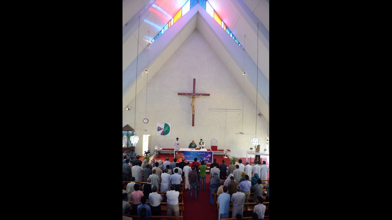 Pakistani Christians attend a mass prayer for the recovery of Malala at Fatima Church in Islamabad.