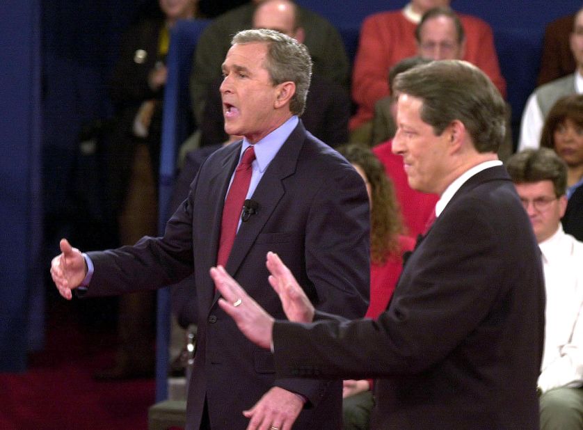 In 2000, Vice President  Al Gore invaded GOP rival George W. Bush's personal space, which made for an uncomfortable moment. 