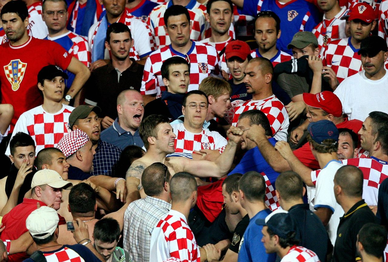 The Croatian FA were ordered to pay a $16,000 fine after their fans were found guilty of "displaying a racist banner and showing racist conduct during the Euro 2008 quarter-final tie against Turkey.
