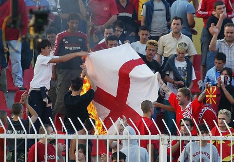 The Macedonia FA were fined $26,000 after fans racially abused England trio Ashley Cole, Sol Campbell and Emile Heskey during a qualifying game for Euro 2004.