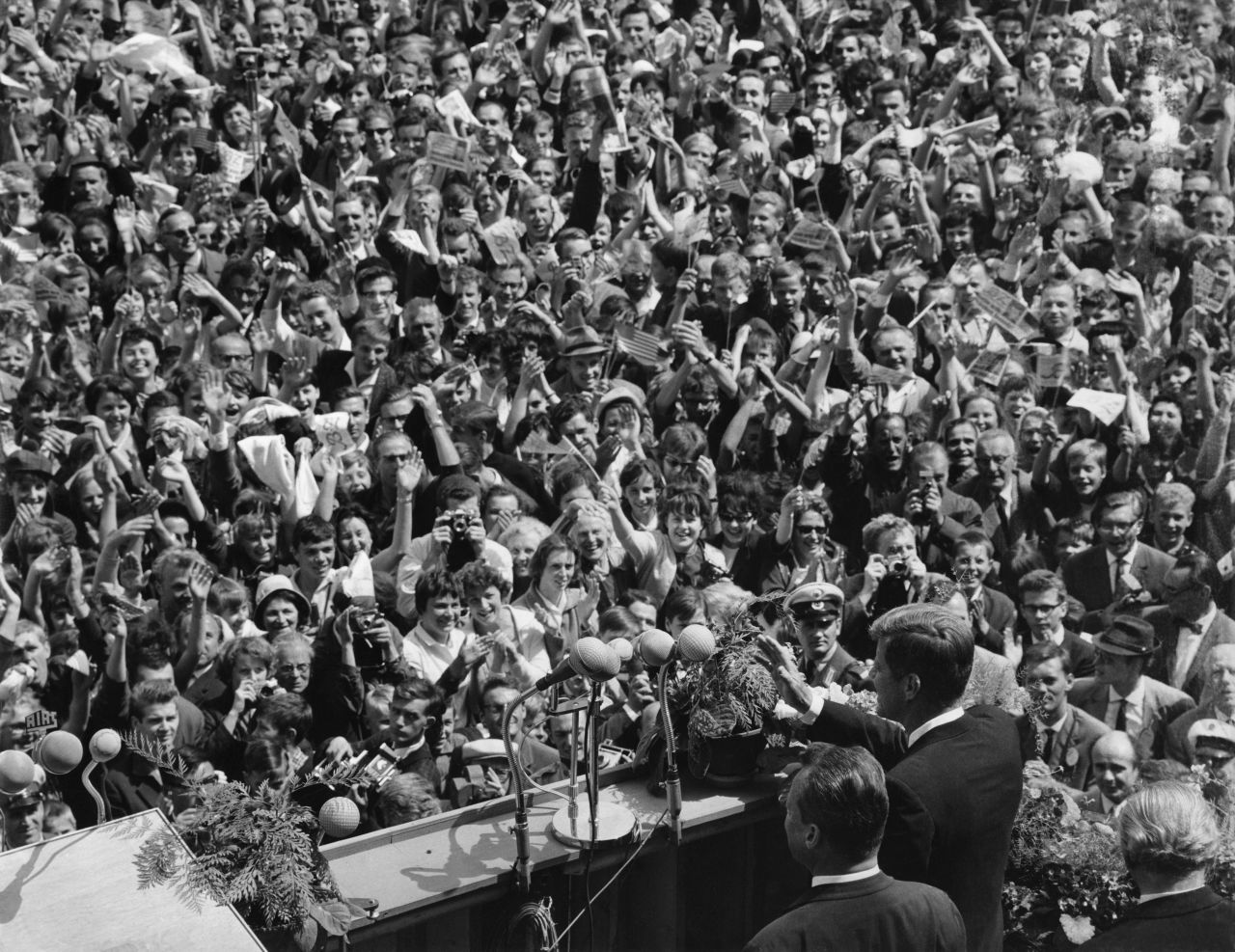 U.S. presidents have a long history of coming to Berlin. John F. Kennedy gave his famous "Ich bin ein Berliner" in front of a roaring crowd in West Berlin during a 1963 visit.