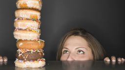 donuts woman brain junk food