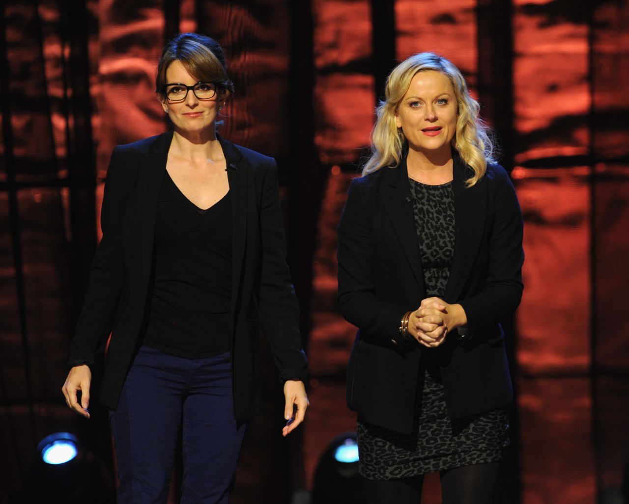 Fey and Poehler attend Comedy Central's "Night of Too Many Stars" to support autism programs in October 2012. 