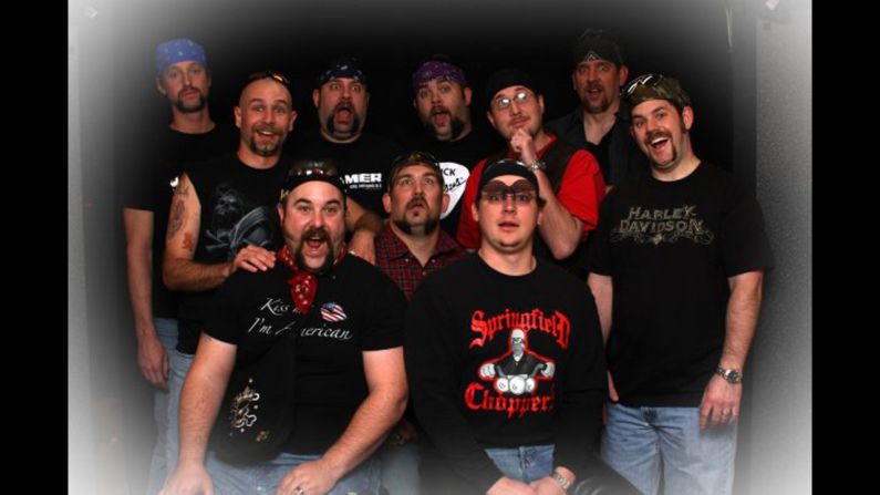These college buddies have gathered annually for "Man Weekend" since 2008. On Saturday mornings they dress to a theme that includes facial hair. 
