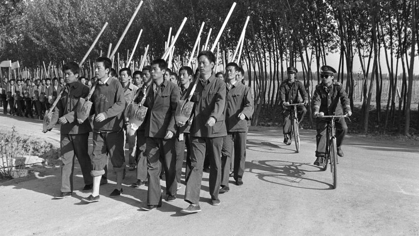 TUANHE, CHINA: Picture dated 12 June 1986, shows the 'Re-education through labour' camp of Tuanhe near Beijing. (Photo credit should read AFP/Getty Images)