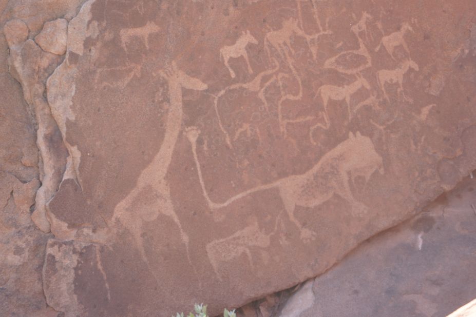 The rock art of Twyfelfontein is Namibia's only Unesco World Heritage site. The cave engravings are thought to be over 4,000 years old. 