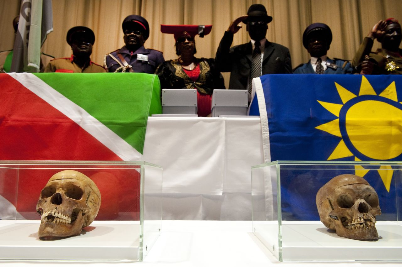Germany colonized the country in 1884 until after the First World War. In 2004 it offered a formal apology for the massacre of around 65,000 Herero tribes people who sustained a rebellion between 1904 and 1907 before they were forced into the desert where many perished. In 2011 skulls of Herero and Nama people were returned to Namibia after a ceremony in Berlin. 