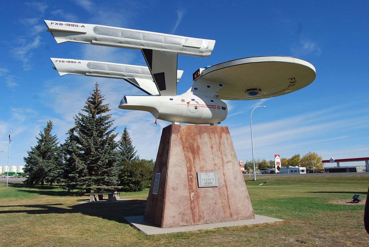 Set course to Vulcan! Sharing its name with the home planet of Spock, Star Trek nerds are beaming down to Canada to get their dose of trekkie fun. Fans can even see a replica of the Starship Enterprise. iReporter Maggie Jones says she was impressed with her trip. "The town really wants to give Star Trek fans a great experience," she told CNN. <br /><a href="http://ireport.cnn.com/docs/DOC-840244" target="_blank">See more fascinating photos of Vulcan on her iReport</a>.