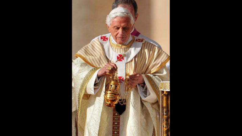 The Pope presides over the Mass on Sunday.