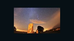 Renata Arpasova spent the early morning hours Sunday photographing the Orionid meteor shower from Wiltshire, England.
