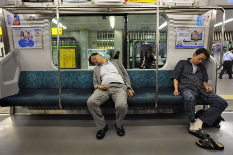 Life in Tokyo can be tiring with some commuters falling asleep on their way home. It's a familiar site says Sandra Barron, an American writer based in Tokyo. "There is a tolerance that if the person next to you falls asleep and their head kind of lands on your shoulder, people just put up with it. That happens a lot. People don't like it, they don't cuddle with them or anything but it's kind of accepted that that happens."