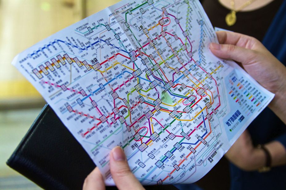 The Tokyo rail and subway map can be intimidating with so many lines and stops indicated. But after a few trips, reading the map becomes second nature. 