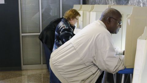 Wisconsin voters cast their ballots during early voting in Milwaukee on October, 22, 2022 