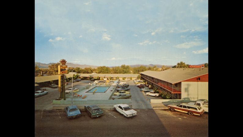 Rickard created a new book of images in 2012 sourced from postcards including "El Capitan Lodge, Hawthorne, Nevada, October 9, 1971." 