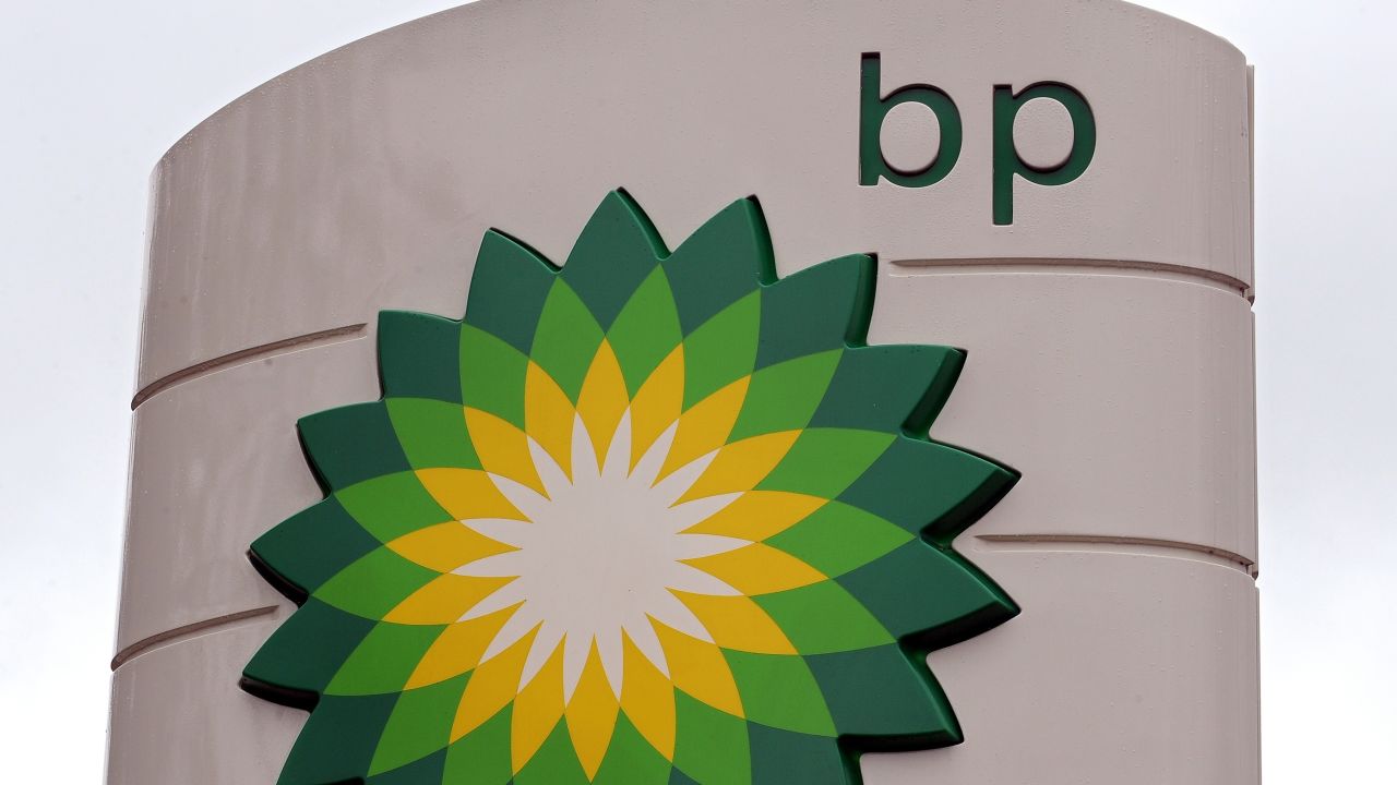 A BP petrol station logo is pictured in Manchester, north-west England, on July 27, 2010. 