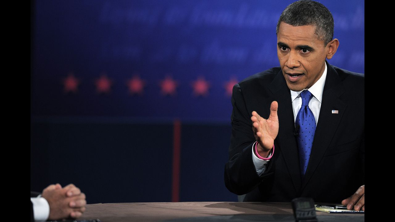Obama makes a point on Monday. He criticized his opponent on a host of foreign policy issues -- claiming Romney had favored positions that would have hurt the United States.