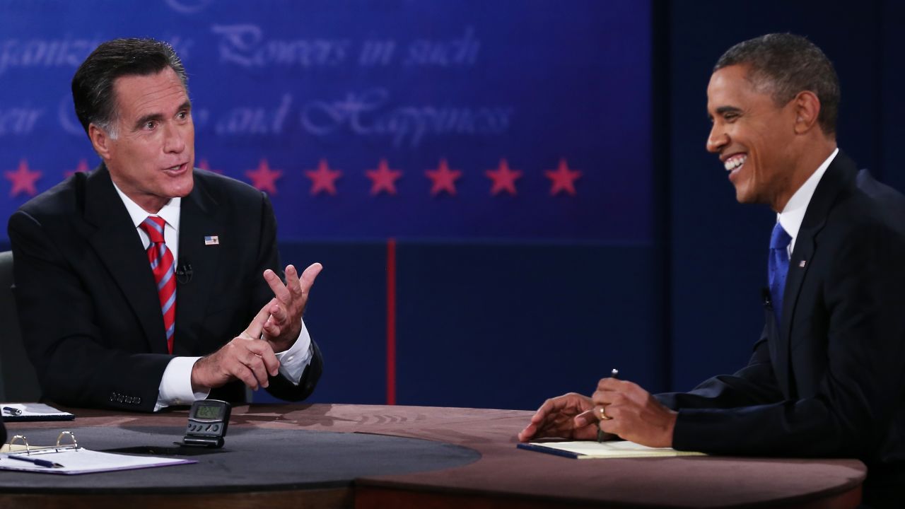 Obama reacts to statements by Romney on Monday.