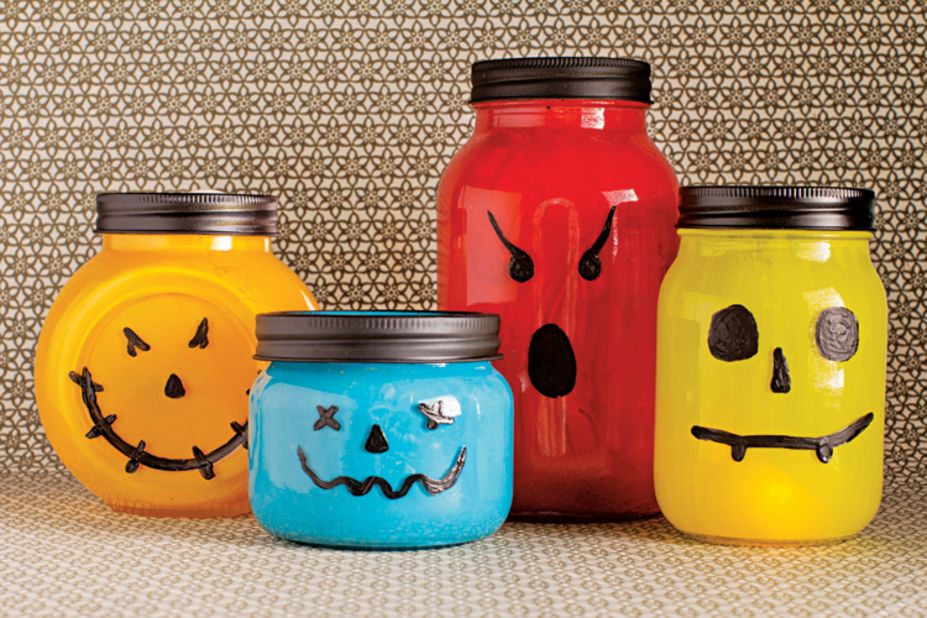 A spooky glow turns canning jars into shriek-inducing lanterns.
