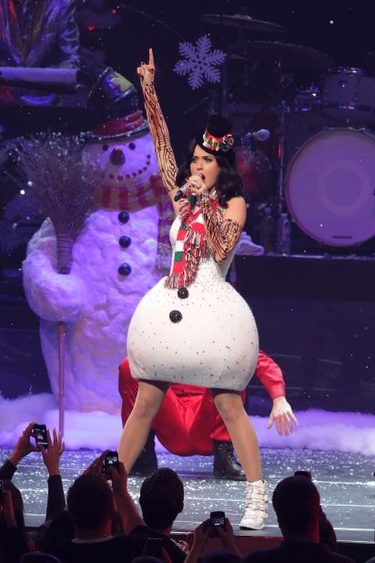 There's a good chance Perry wasn't worried about her hips looking too big in the snowman dress she wore at KIIS-FM's Jingle Ball in December 2010.