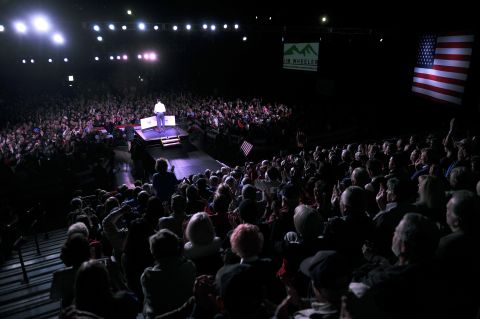 Romney holds a campaign rally at the Reno Event Center in Nevada on Wednesday.