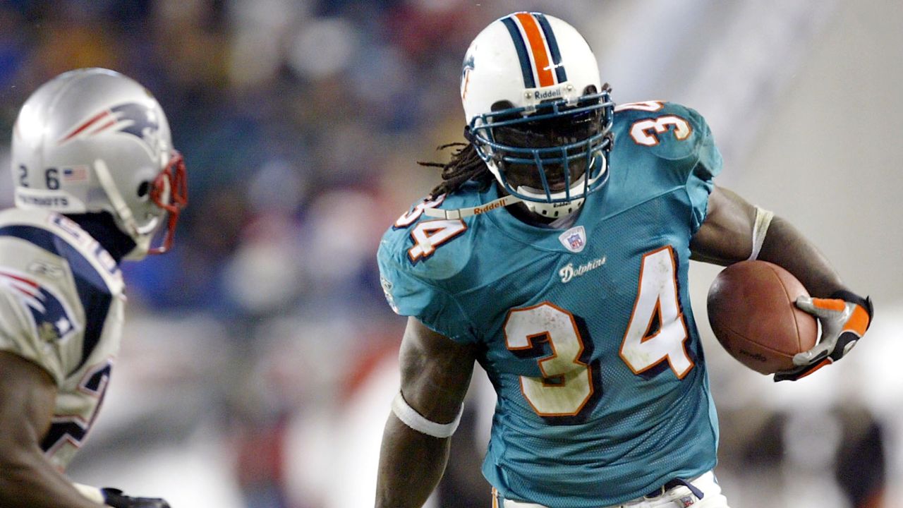 After racking up awards in college football, Ricky Williams was picked in the first round of the pro football draft in 1999. After testing positive for marijuana in 2004 as a Miami Dolphin, Williams retired and studied holistic medicine in California. He returned to the Dolphins the following year, only to have more run-ins with the NFL drug policy. He retired again in 2011.