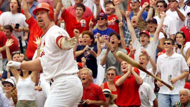 An Olympian and renowned long-ball hitter, Mark McGwire spent his entire career with the Oakland A's and St. Louis Cardinals, breaking the single-season home run record in 1998. In 2010, he admitted using steroids over the course of a decade but told Bob Costas in an interview he took them only for health reasons.