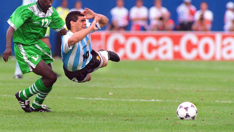 Eight years later the Argentine was kicked out of the competition after testing positive for banned stimulant ephedrine.