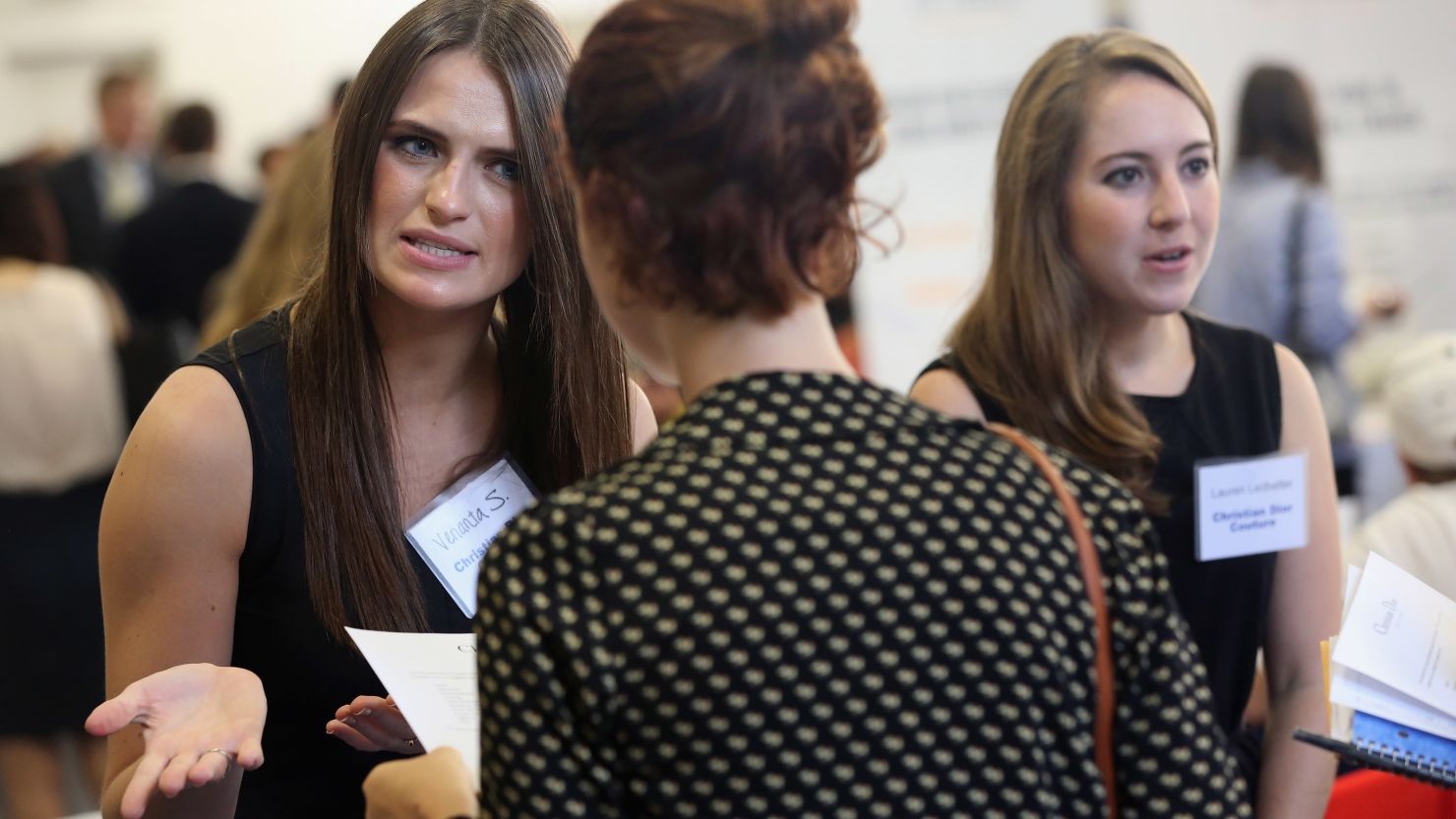 Barnard College students meet with potential employers at a career fair in September 2012. Over the next decade, women's impact on the global economy is expected to be as significant as that of China or India.