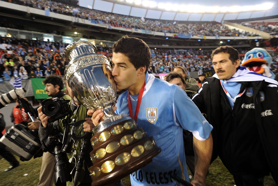 Suarez helped Uruguay win its 15th Copa America title in 2011 following a 3-0 win over Paraguay in the final. No other country has won the competition more times.