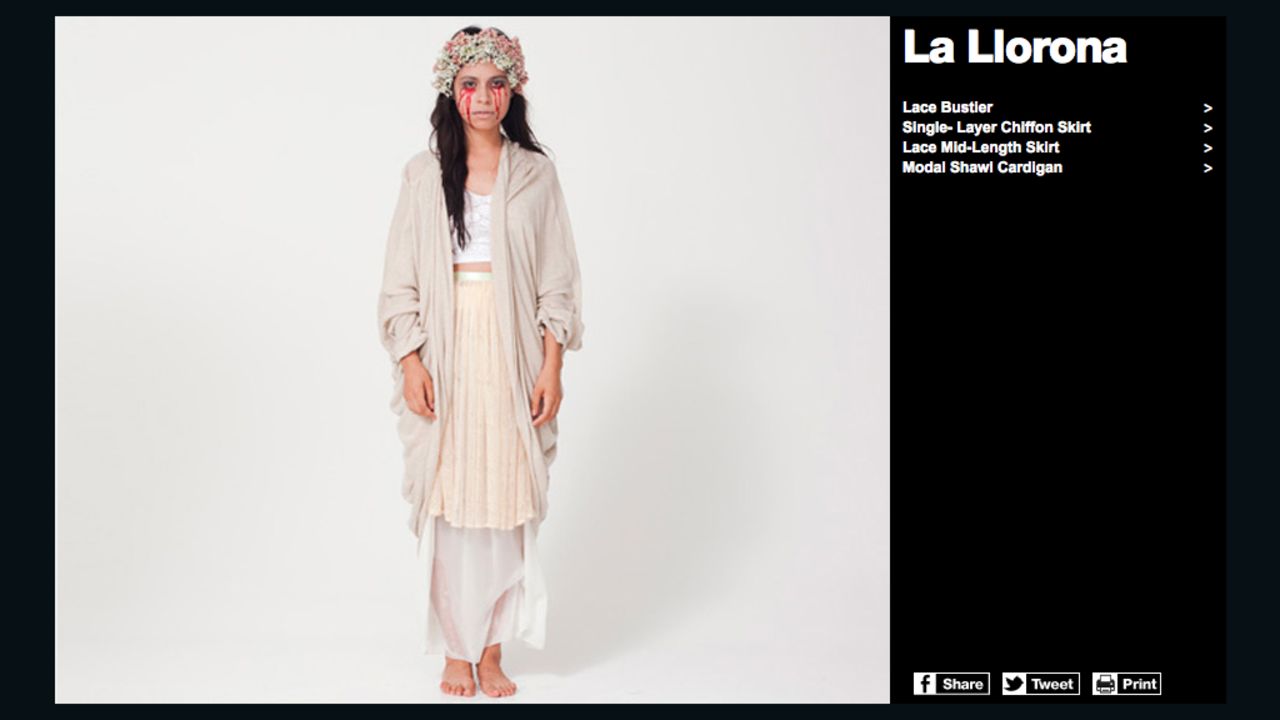 American Apparel featured "La Llorona" in its DIY Halloween costume guide.