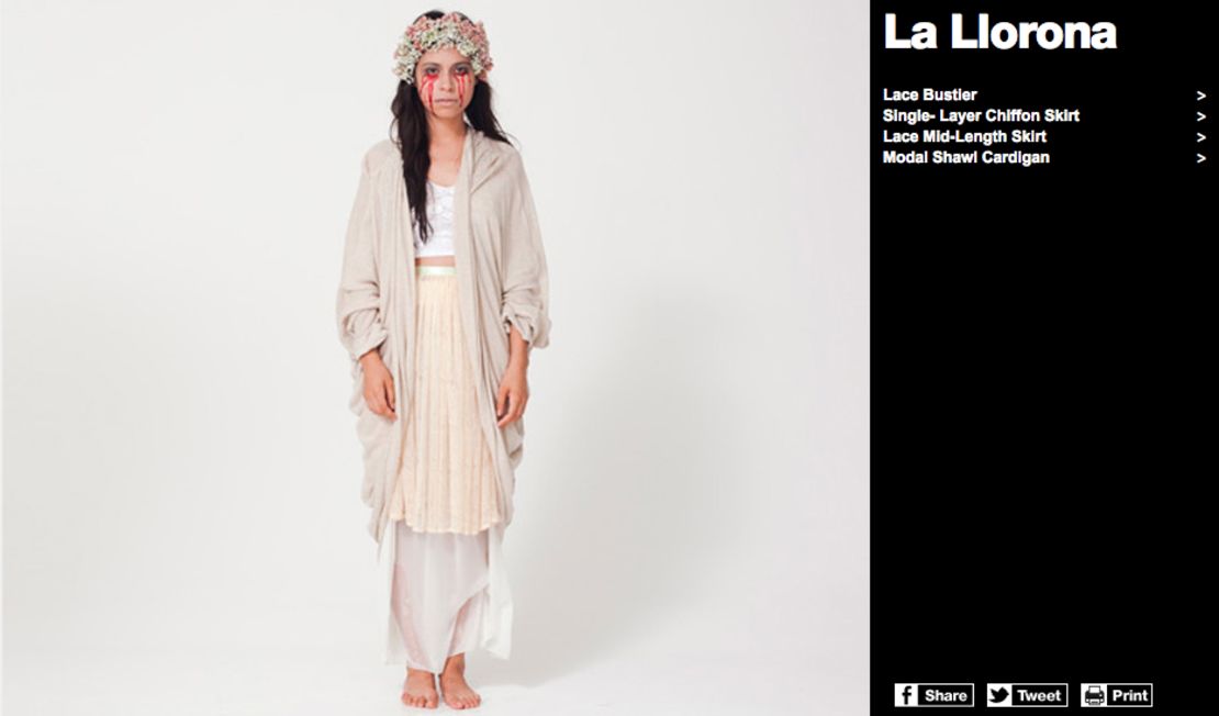 American Apparel featured "La Llorona" in its DIY Halloween costume guide.