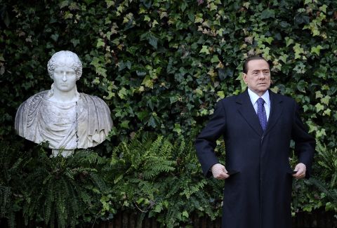 Berlusconi visits Villa Madama in Rome in January 2011.