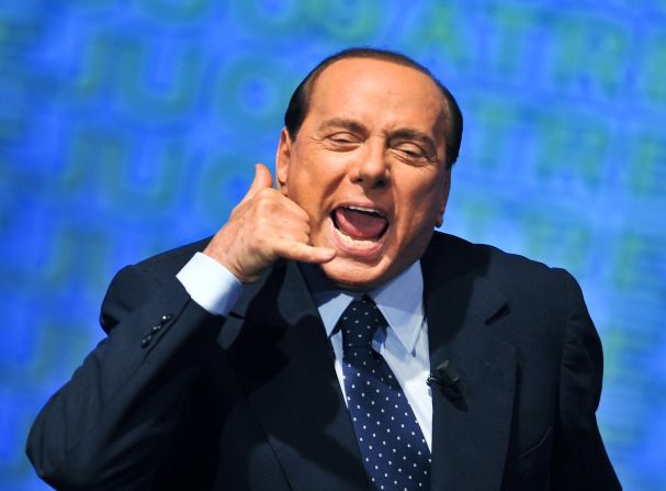 Former Italian Prime Minister and media tycoon<a href="index.php?page=&url=https%3A%2F%2Fwww.cnn.com%2F2018%2F01%2F28%2Feurope%2Fberlusconi-italy-comeback-intl%2Findex.html"> Silvio Berlusconi has emerged as an unlikely kingmaker</a> in Italy's general elections in March 2018. Affectionately known as "Il Cavaliere" (The Knight), Berlusconi was expelled from the Italian Parliament in 2013 and is currently barred from public office after convictions for bribery and tax fraud. He's pictured here in 2009.
