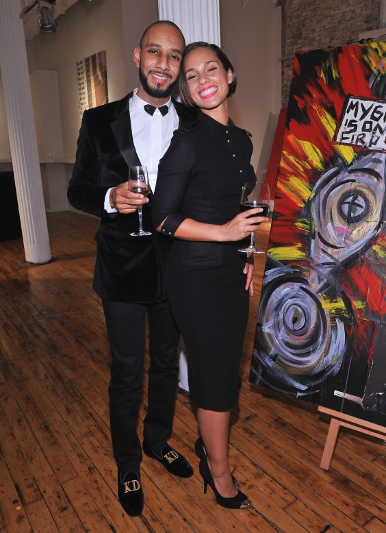 Swizz Beatz and Alicia Keys attend an event in New York City.