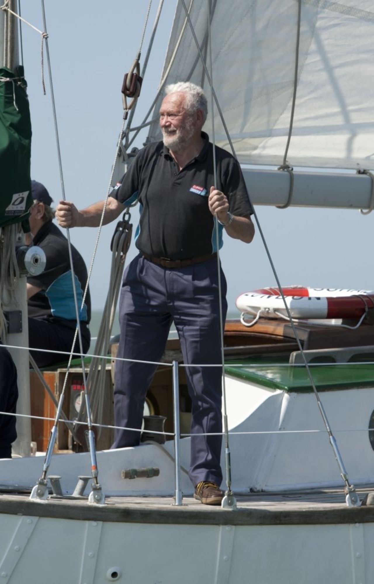 Sir Robin Knox-Johnston, the first person to sail solo, non-stop, around the world in 1969, founded the annual clipper race 16 years ago. 