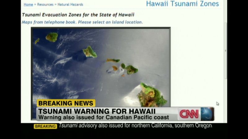 Did a tsunami hit hawaii today