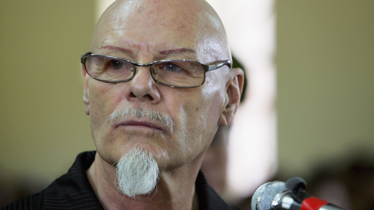 Gary Glitter listens to the guilty verdict being read out at the People's Courthouse in 2006 in Ba Ria, Vietnam. Glitter, age 61, was sentenced to three years in prison for commiting obscene acts with two underaged girls.