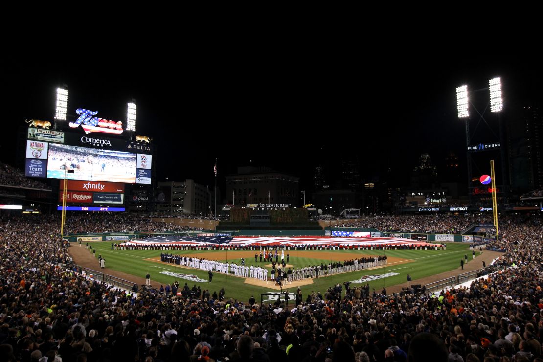 Athletes from all sports now line up before games to observe the national anthem. 