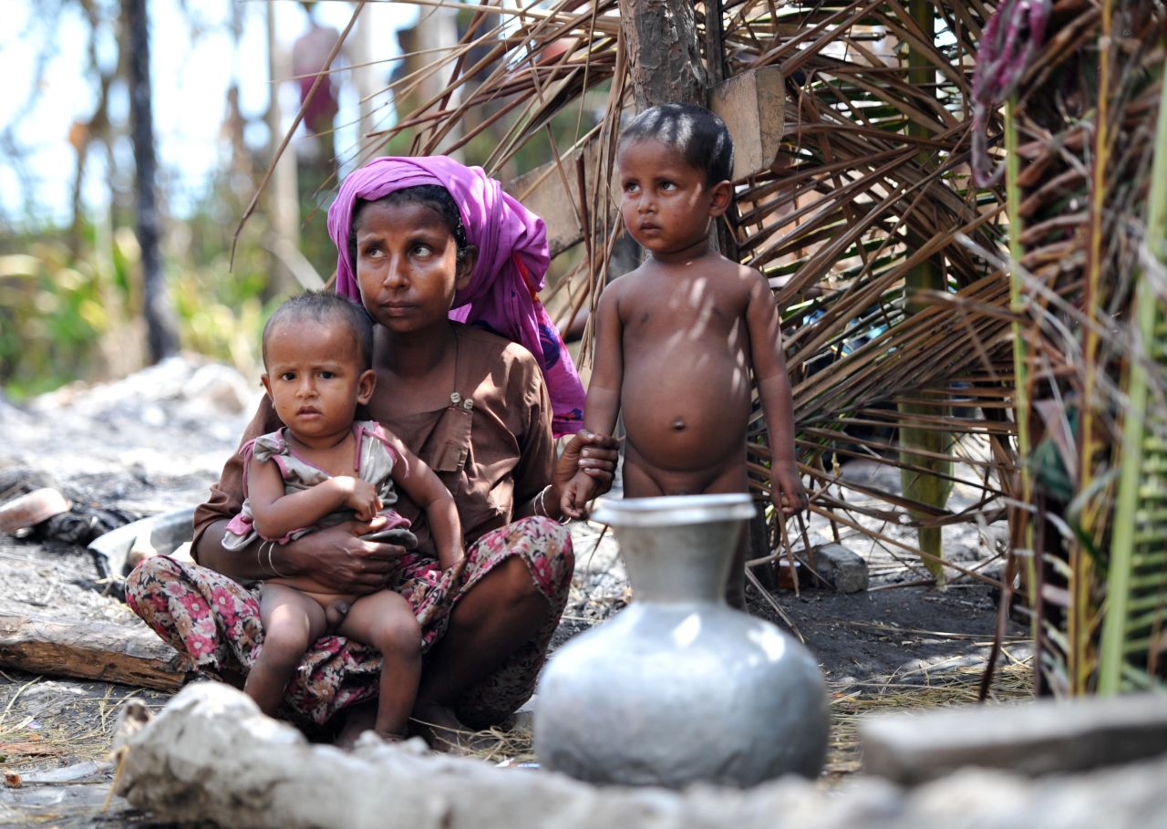 Those forced to flee the violence, which has mainly affected the Muslim Rohingya minority, are living in makeshift camps.