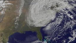 This image shows the Sandy storm at 9:40 am ET on Tuesday, October 30.