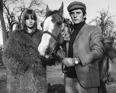 Silence descended on the Flemington members' lounge as Shrimpton and Hollywood actor boyfriend Terence Stamp (pictured) marched in two hours late.